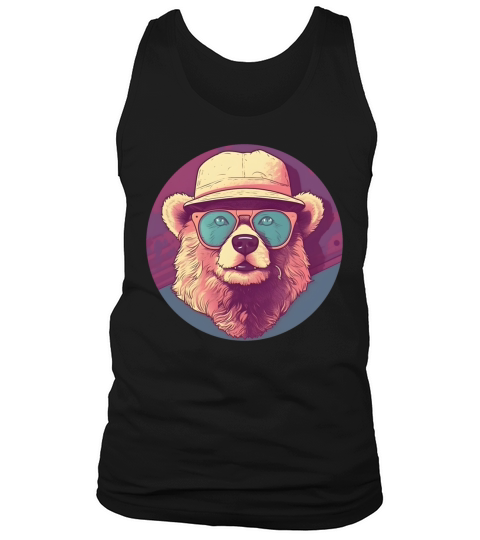 Retro Vintage Bear Lovers Style Tank Top Unisex