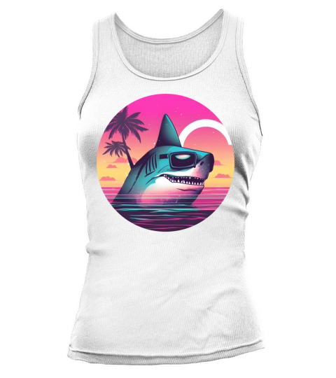 Retro Shark Lovers Vintage Tank top Woman