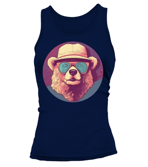 Retro Vintage Bear Lovers Style Tank top Woman