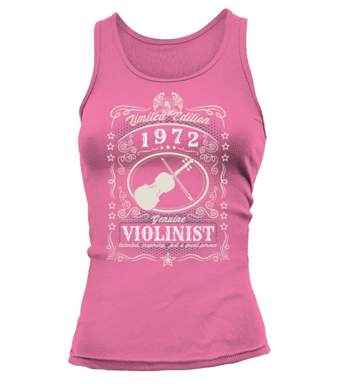 Vintage 1972 Violinist Birthday Gift Violin Player Tank top Woman