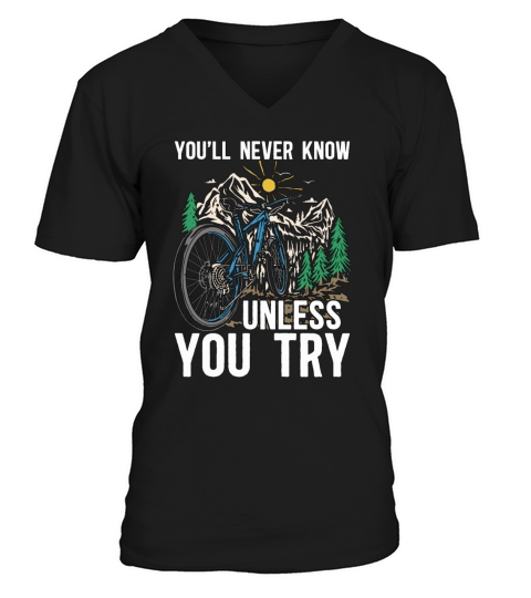 Bicycle Youll Never Know Unless Bicycling Cyclist V-Neck T-shirt