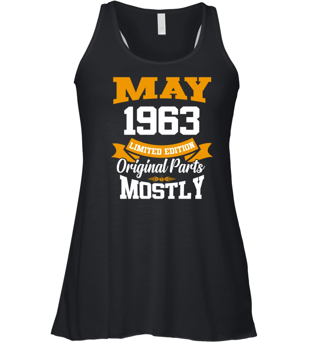 May 1963 Vintage Birthday Present Women's Flowy Tank Top