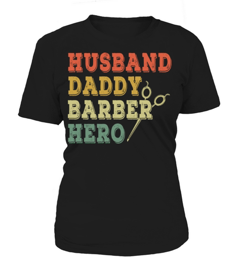 Vintage Barber Daddy Best Dad Happy Fathers Day Women's T-Shirt