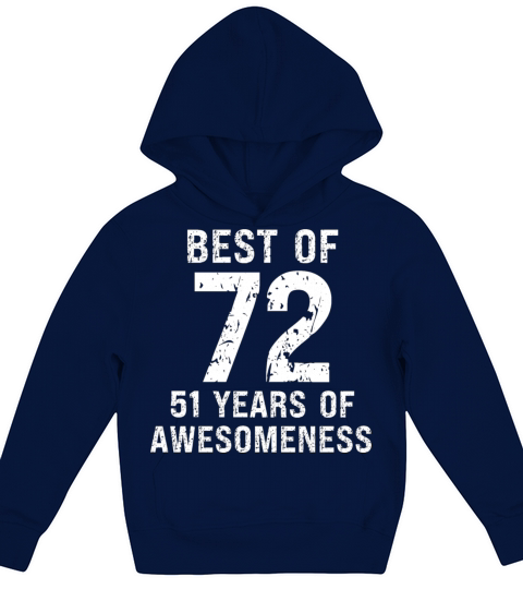 Best of 1972 vintage 1972 51th birthday Kids Hoodie