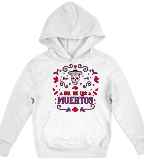 Dia De Los Muertos Day Of Dead Mexican Kids Hoodie