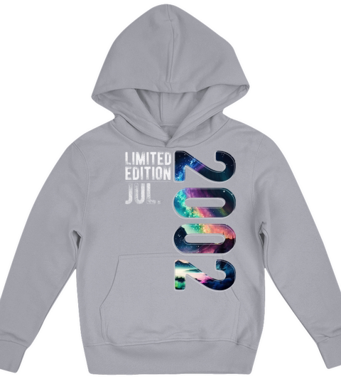 Limited Edition 2002 July Birthday Polar Lights Kids Hoodie