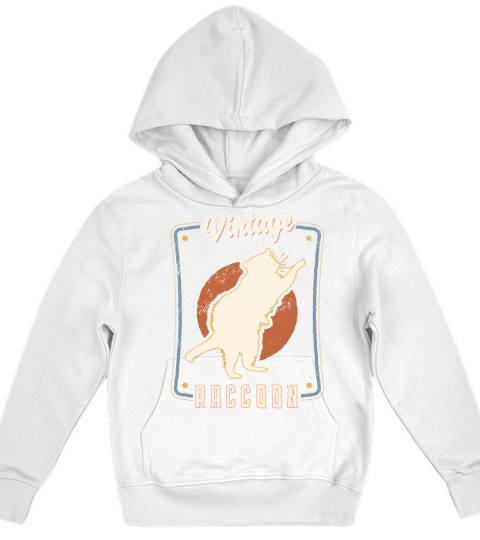 Raccoon Whisperer Vintage Classic Retro Animal Love Kids Hoodie