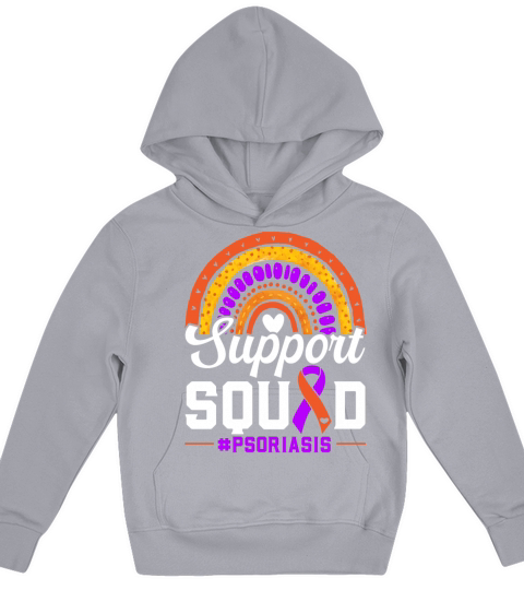 Support Squad Skin Disease Psoriasis Awareness Kids Hoodie