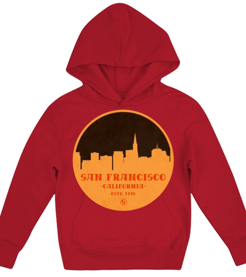 Vintage San Francisco City Badge Kids Hoodie