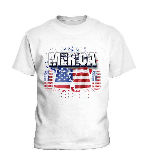 Merica Independence Day Graphic 4th July Kids T-Shirt