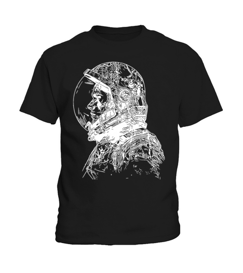 Vintager Cosmonaut With Closed Helmet Kids T-Shirt