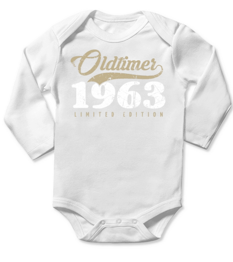 60th Birthday Vintage 1963 Long Sleeve Baby One-Piece
