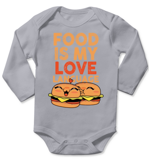 Food Is My Love Language Long Sleeve Baby One-Piece