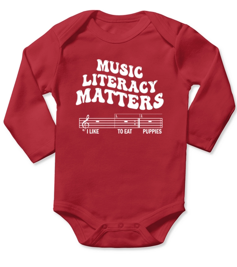 Music Literacy Matters Long Sleeve Baby One-Piece