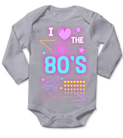 Neon Vintage Geek Long Sleeve Baby One-Piece