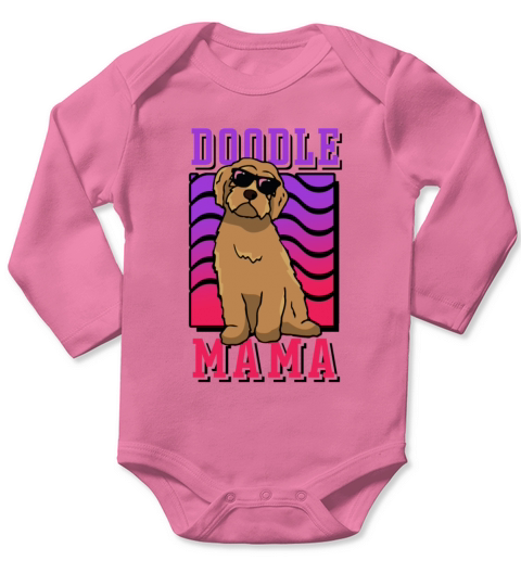 Womens Doodle Mama Labradoodle Goldendoodle Long Sleeve Baby One-Piece