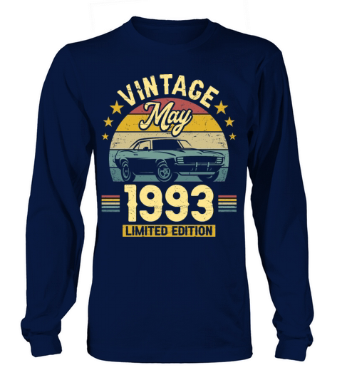 May 1993 30 Years Old Vintage 30th Birthday Long sleeved Unisex