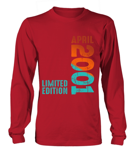 Since April 2001 Year 2001 Retro Vintage 2001 Long sleeved Unisex