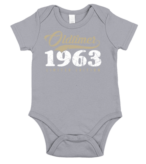 60th Birthday Vintage 1963 Short Sleeve Baby One-Piece