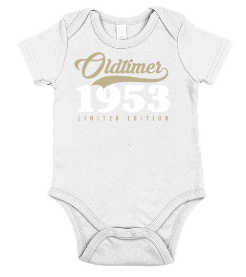 70th Birthday Vintage 1953 Short Sleeve Baby One-Piece