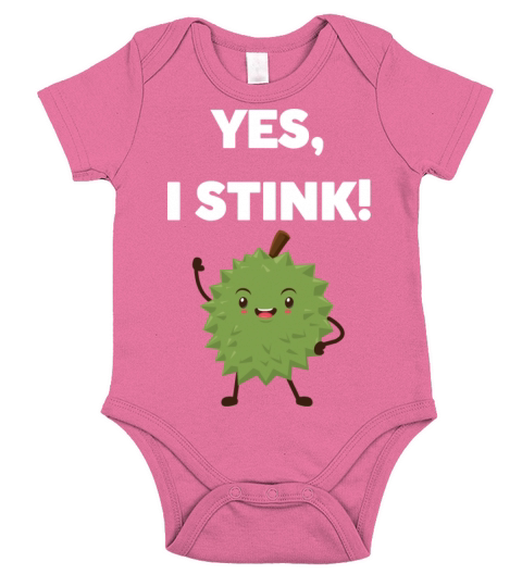 Eat Stink Durian smelly love funny gift Short Sleeve Baby One-Piece