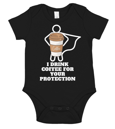 Funny Coffee Hero Quote Short Sleeve Baby One-Piece