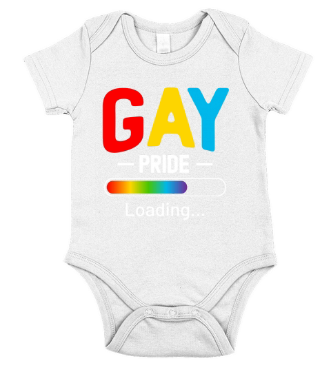 Gay Pride Loading LGBT Short Sleeve Baby One-Piece
