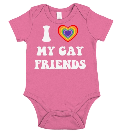 I Love My Gay Friends Short Sleeve Baby One-Piece