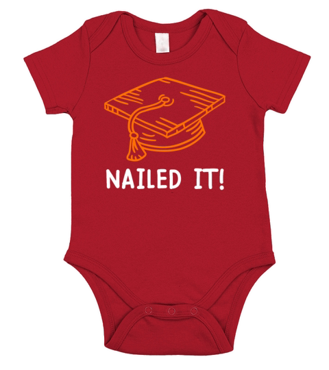Nailed it School diploma Bachelors Masters degree Short Sleeve Baby One-Piece