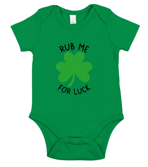 Rub me for luck Short Sleeve Baby One-Piece