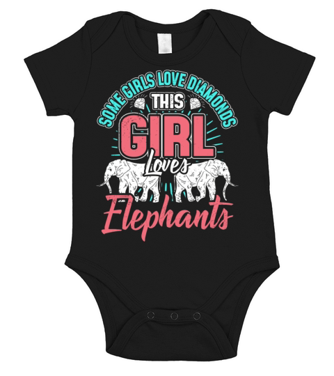 This Girl Loves Elephants Short Sleeve Baby One-Piece