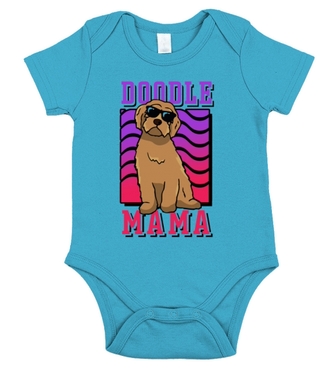 Womens Doodle Mama Labradoodle Goldendoodle Short Sleeve Baby One-Piece