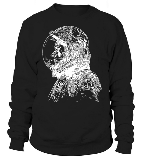 Vintager Cosmonaut With Closed Helmet Sweatshirt Unisex