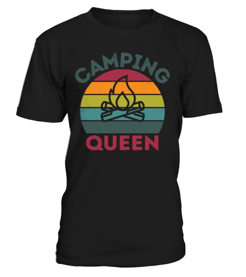 Camping Queen vintage retro dark distressed T-Shirt Unisex