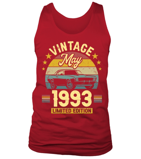 May 1993 30 Years Old Vintage 30th Birthday Tank Top Unisex