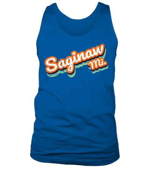 Retro Vintage Saginaw Mi Distressed Tank Top Unisex