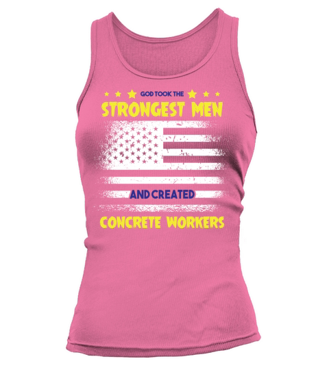 Concrete Finisher Quote American Flag Construction Tank top Woman