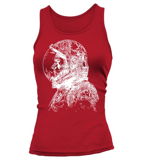 Vintager Cosmonaut With Closed Helmet Tank top Woman