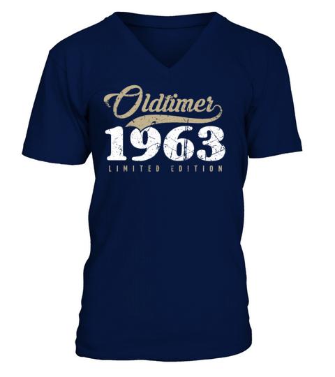 60th Birthday Vintage 1963 V-Neck T-shirt