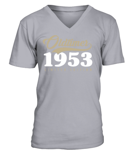 70th Birthday Vintage 1953 V-Neck T-shirt