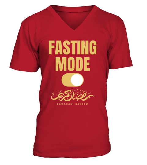 Fasting Mode Ramadan On Cool Islamic Muslims V-Neck T-shirt