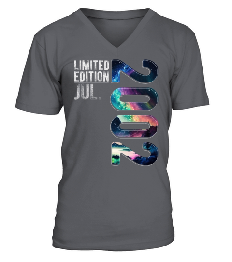 Limited Edition 2002 July Birthday Polar Lights V-Neck T-shirt