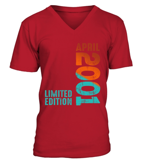Since April 2001 Year 2001 Retro Vintage 2001 V-Neck T-shirt