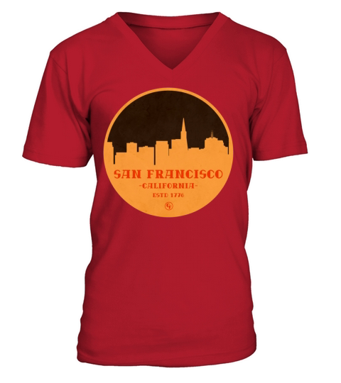 Vintage San Francisco City Badge V-Neck T-shirt