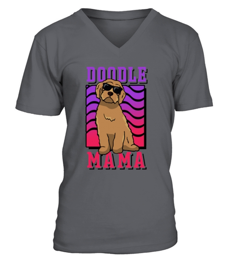 Womens Doodle Mama Labradoodle Goldendoodle V-Neck T-shirt
