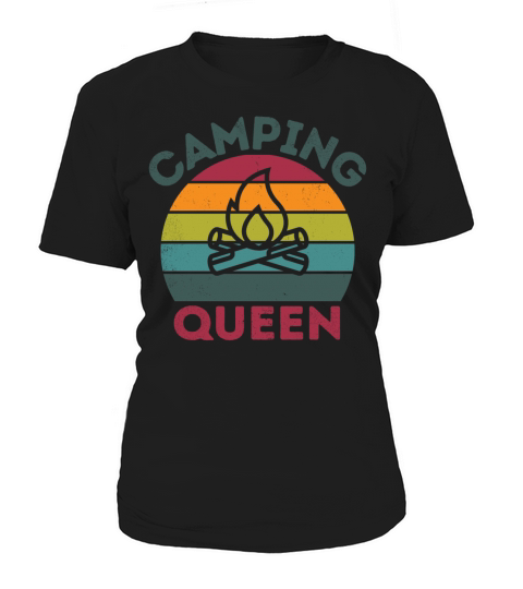 Camping Queen vintage retro dark distressed Women's T-Shirt