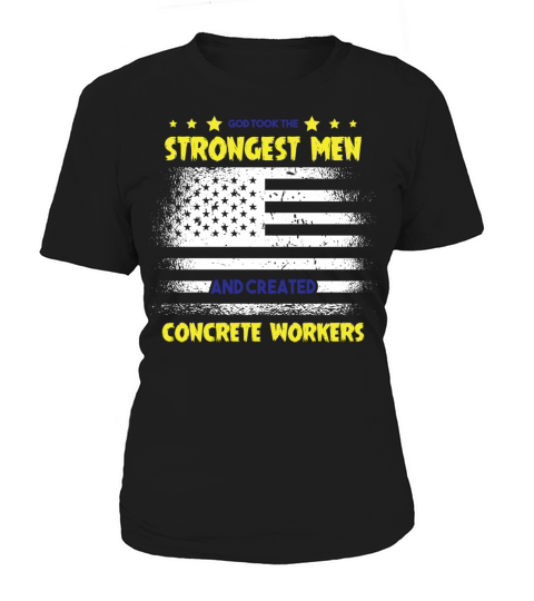 Concrete Finisher Quote American Flag Construction Women's T-Shirt