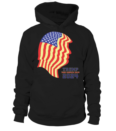 Vintage Trump Take America Back American Flag Hoodie Unisex