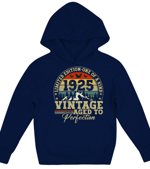 1925 Birthday vintage vintage sloth gift Kids Hoodie
