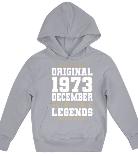 50th birthday december 1973 original 1973 Kids Hoodie